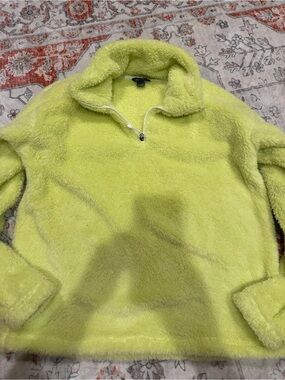 Eddie Bauer Neon Lime Plush Fleece Pullover